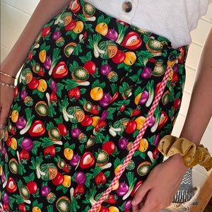 Handmade vegetable print skirt